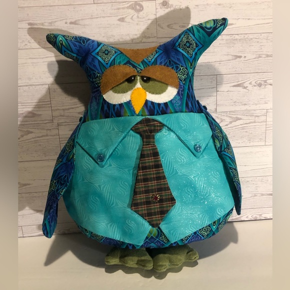 Other - Handmade Fabric Whimsical Owl Throw Pillow